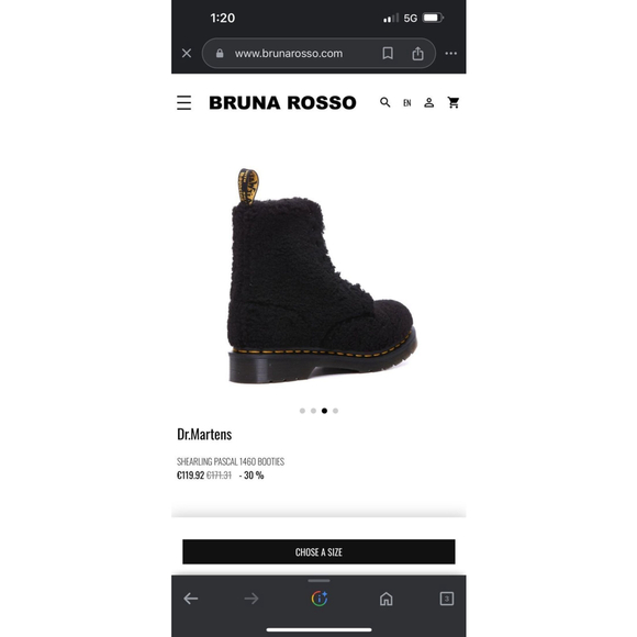 New Dr. Martens 1460 Pascal Faux Shearling Black Boots - Picture 3 of 12